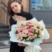 15 кустовых роз с упаковкой