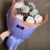 9 диантусов с лимониумом