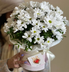 Бокс из ромашек 