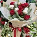 Новогодний букет с розами Кения 