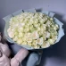 51 белая роза Кения 60 см с упаковкой 