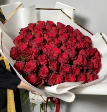 БУКЕТ из 51 красной розы Родос