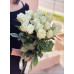 19 белых роз Атена с атласной лентой