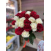 21 роза бело-красная Эквадор