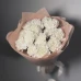 15 белых диантусов с упаковкой