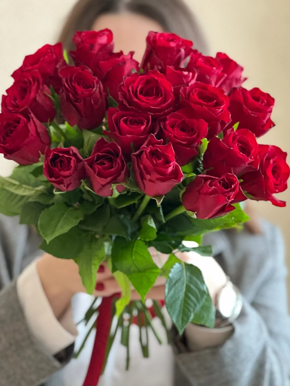21 роза Кения 40 см