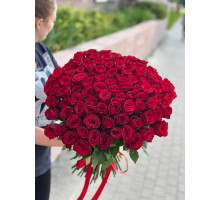 Букет 101 голландская роза 60 см