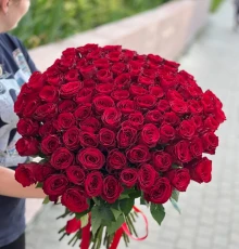 Букет 101 голландская роза 60 см