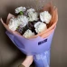 9 диантусов с лимониумом