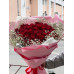 51 импортная роза Родос с гипсофилой 