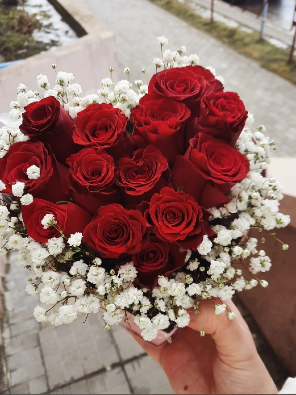 Бокс Сердце с розами Моей любимой