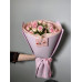 Букет из 5 веток кустовой розы   Динара с упаковкой