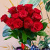 Букет 11 красных роз 60 см"Родос" 