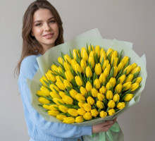 101 желтый тюльпан