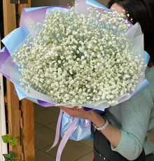 Букет из гипсофилы 9 веток в упаковке