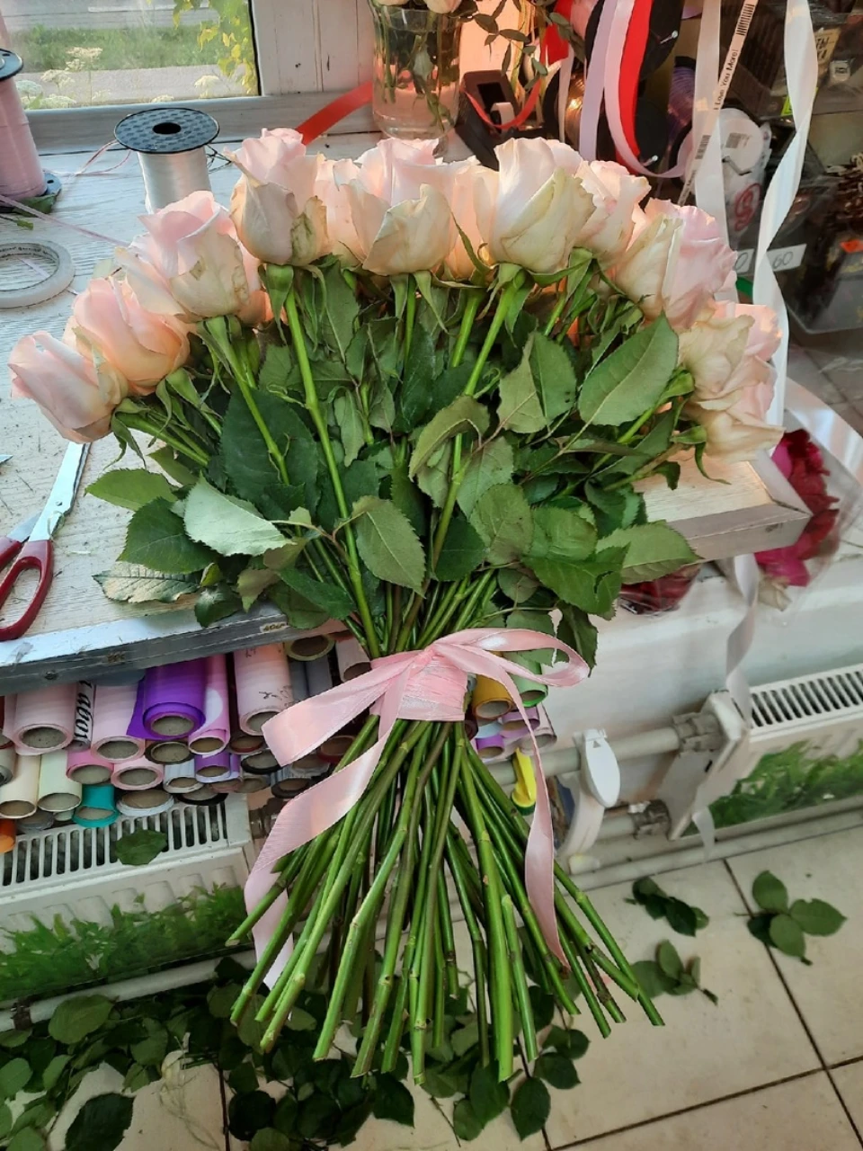 Букет из 45-ти розовых роз 
