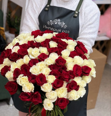 Букет 101 Эквадорская роза "Микс" 