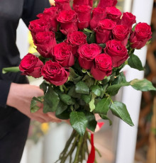 БУКЕТ 21 роза Голландия 60 см