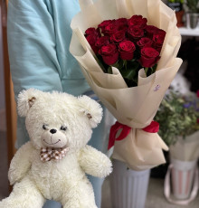 Комплект Букет + Мишка