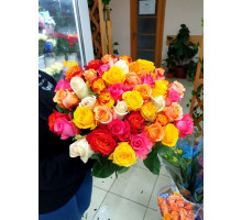 Букет из 25 роз "Разноцвет" Эквадор