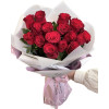 БУКЕТ 15 красных роз Кения с упаковкой
