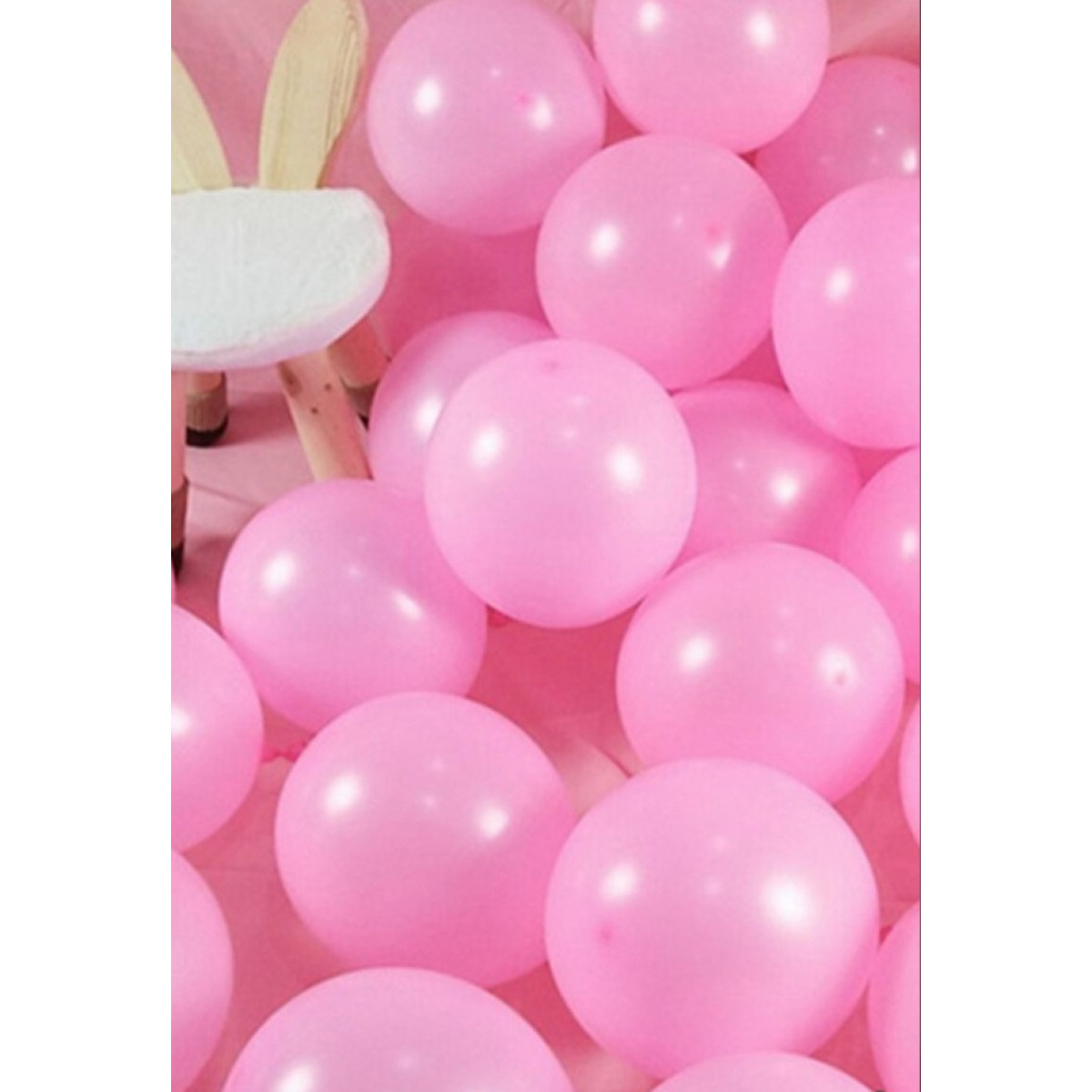 Сет из 15 нежно-розовых шариков с гелием
