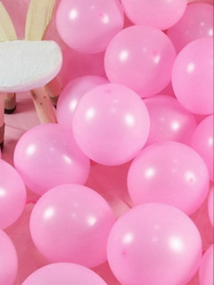 Сет из 15 нежно-розовых шариков с гелием