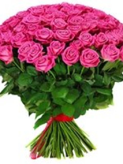 85 розовых роз "Счастливая любовь"