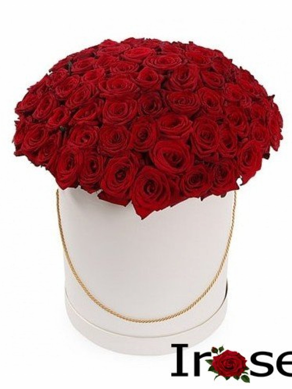 Коробочка из 101 красной розы Родос