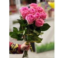 9 розовых роз "Топас"