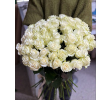 БУКЕТ 51 белая роза Эквадор 