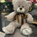 Мягкая игрушка Кремовый Мишка с шоколадным бантом 985