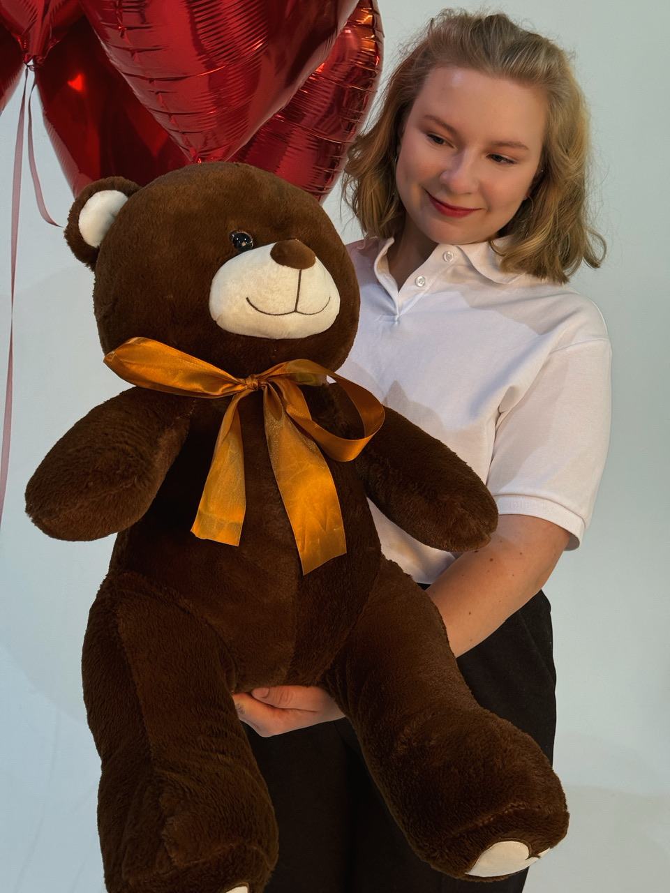 Мягкая игрушка Медведь шоколадного цвета 55 см