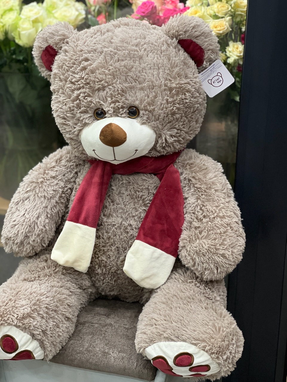 Мягкая игрушка Большой медведь в шарфике 55 см №1235