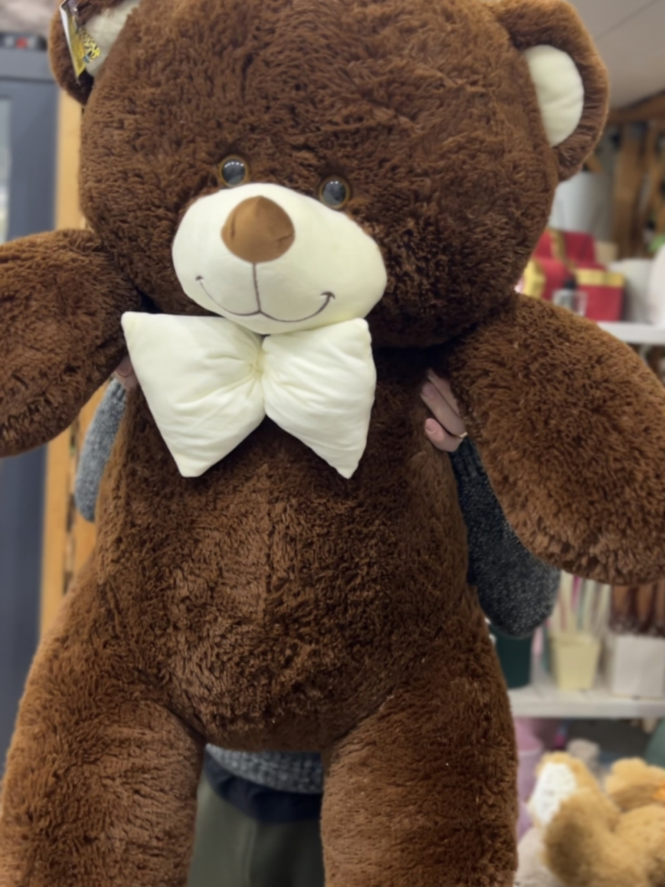 Гигантский мягкий медведь темно-коричневого цвета №1547